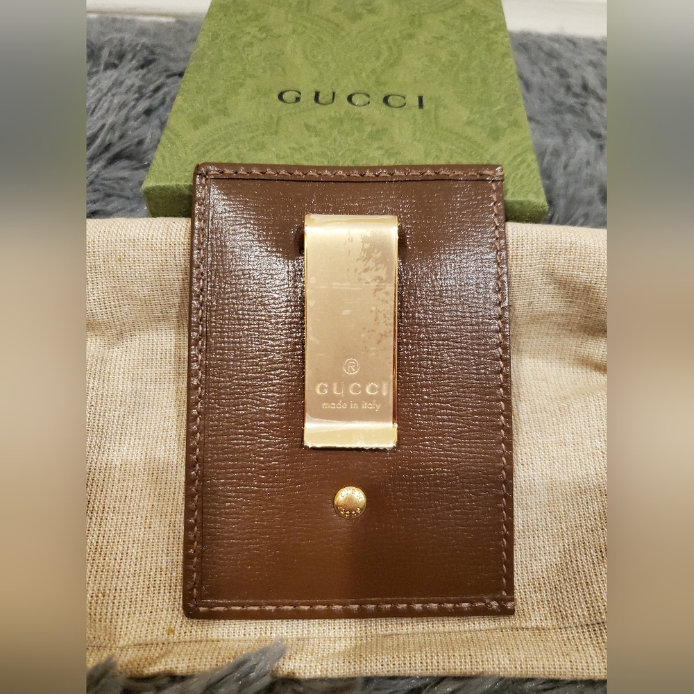 🛑SOLD‼️New- Gucci GG Supreme Money Clip Wallet - Picture 5 of 11